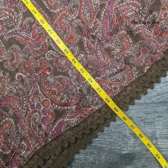 Style & Co Aged Paisley Boho Midi Skirt Size 12 - Picture 4 of 5